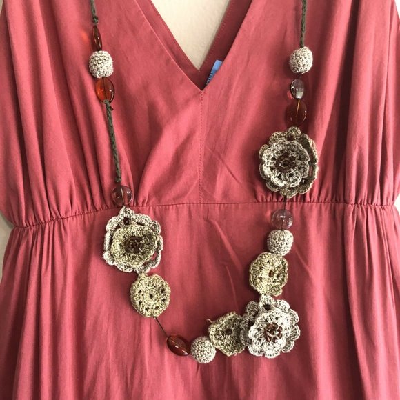 BCBG MAXAZRIA V Neck Sleeveless Terracotta Dress M - Picture 3 of 10